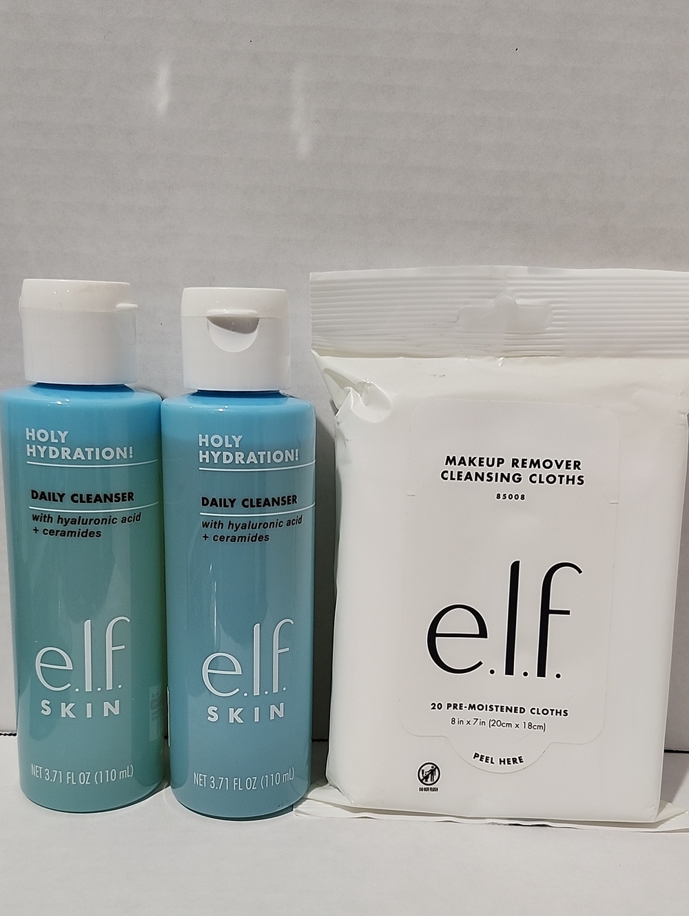 ELF Skin Daily Cleanser (2) & Makeup Remover Cleansing Cloths